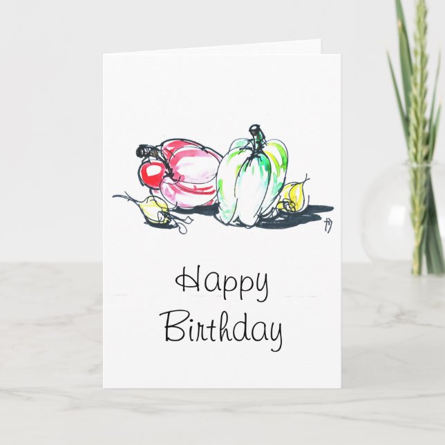 Légumes Bonne carte d'anniversaire (Devant)