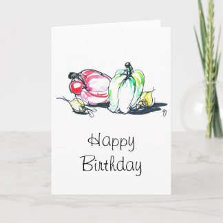 Légumes Bonne carte d'anniversaire