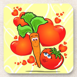 Légumes en amour, dessous de verre