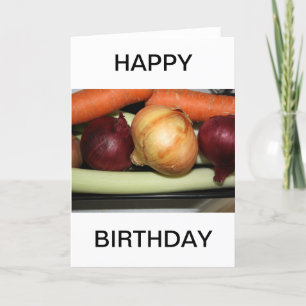 Légumes frais Bonne carte d'anniversaire
