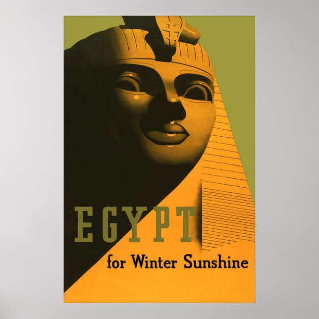 L'Egypte pour l'hiver Sunshine Poster Vintage voya (Devant)