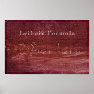 Leibniz Pi Formula - Poster Math