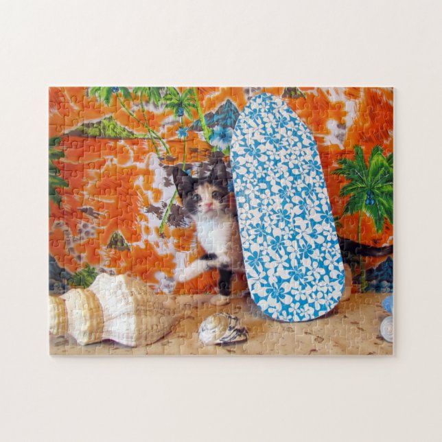 Leilani's Hawaiian Vacation - Surfer-Cat Puzzle (Horizontal)