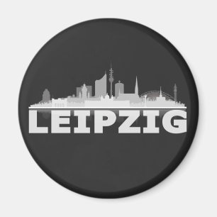 Leipzig City Skyline Aimant / Réfrigérateur