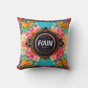 "L'élégance artistique : Coussin d'impression mode