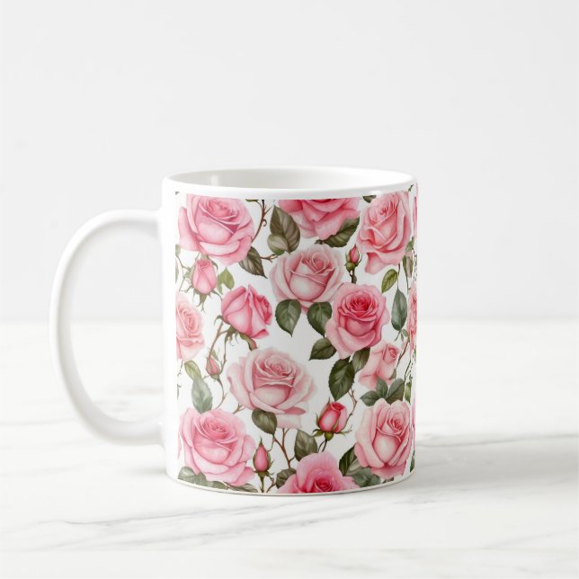 L'élégance est en fleur avec cette Belle Mug Rose (Gauche)