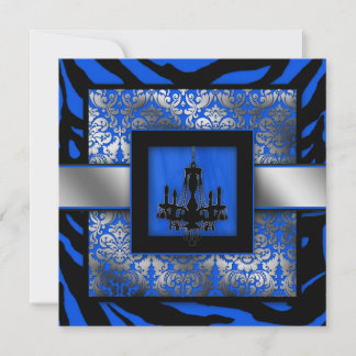 L'élégant chandelier Invitation de mariage Zebra B