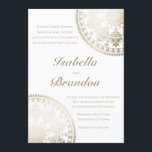 L'Elégant Solar Mandala Wedding Invitations Gold<br><div class="desc">Élégant Solar Mandala Wedding Invitations Gold. Mandala de motifs damassés complexes avec superposition de faux feuilles d'or. Vous pouvez changer la couleur du arrière - plan à ce que vous voulez. Vous pouvez également déplacer,  faire pivoter et redimensionner les mandala(s) comme vous le souhaitez.</div>