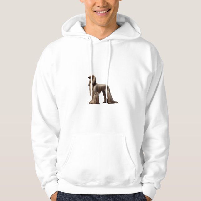 L'élégant Sweat - shirt à capuche Afghan Hound (Devant)