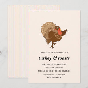 L'élégante Turquie Thanksgiving Party Invitation
