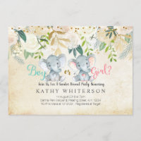 L'éléphant floral révèle son sexe Invitation Botan