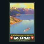 Leman lake Suisse vintage travel Poster<br><div class="desc">poster de voyage vintage Leman lake Suisse</div>