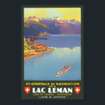 Leman lake Suisse vintage travel Poster<br><div class="desc">poster de voyage vintage Leman lake Suisse</div>