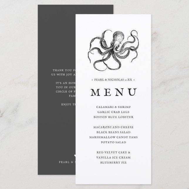 L'Embrace de l'amour | Menu Thématique Octopus (Devant / Derrière)