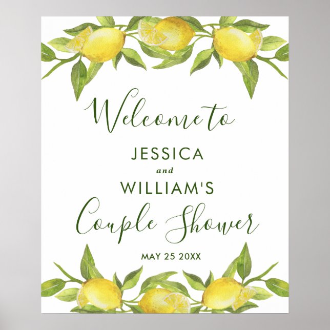 Lemon Blossom Verdure Couples Affiche de bienvenue (Devant)