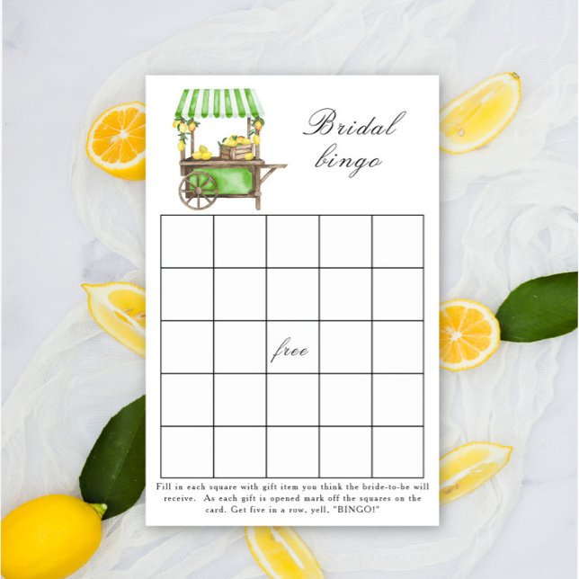 Lemon Citrus - Bridal shower bingo game (Créateur téléchargé)