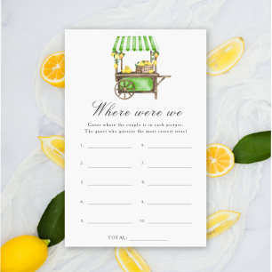 Lemon Citrus - Où étions-nous jeu de baby shower d