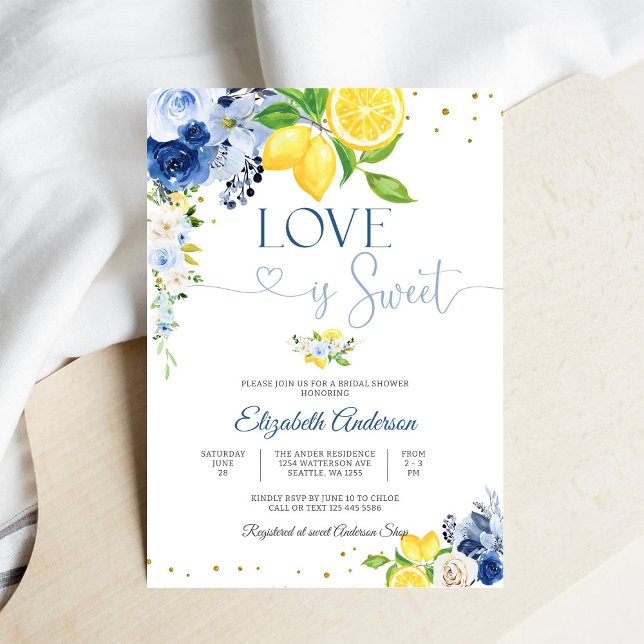 Lemon Floral Bridal Shower Invitation (Créateur téléchargé)