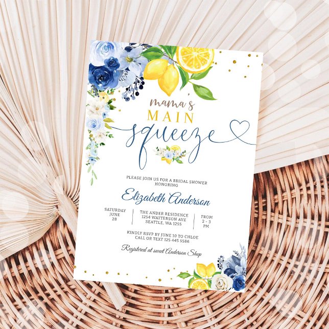 Lemon Floral Bridal Shower Invitation (Créateur téléchargé)