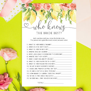 Lemon Floral qui connaît Marié le meilleur jeu de