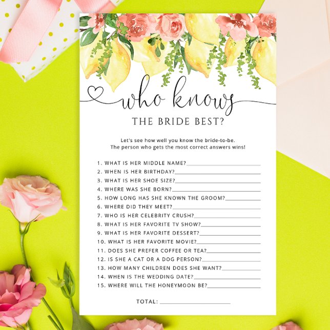 Lemon Floral qui connaît Marié le meilleur jeu de  (Créateur téléchargé)