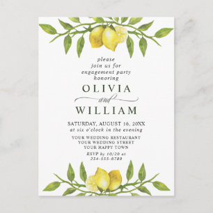 Lemon Green ENGAGEMENT PARTI Invitation