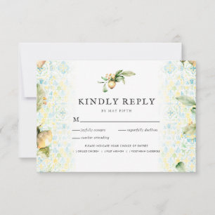 Lemon Grove italienne   Boho Wedding RSVP avec rep