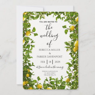 Lemon Grove Romance Faire-part de mariage