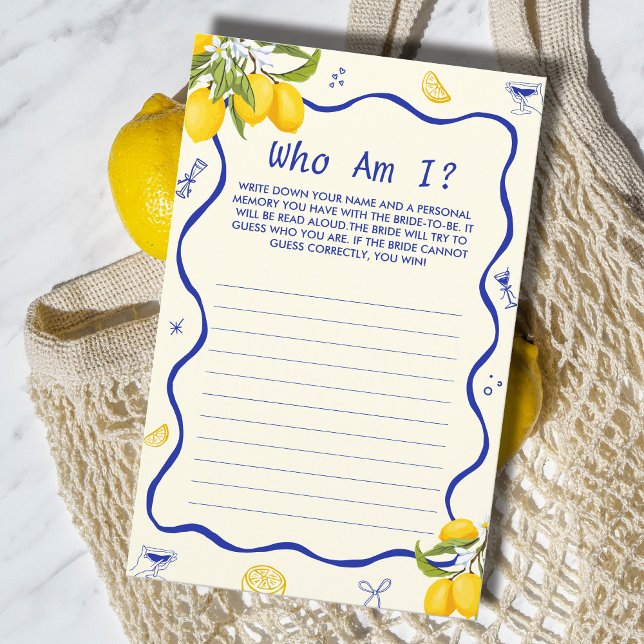Lemon Main Squeeze Fête des mariées Devinez Qui Jo (Créateur téléchargé)