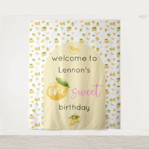 Lemon One Sweet 1er Anniversaire fond Tapisserie