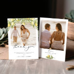 Lemon Sorrento Mariage photo Carte de remerciement<br><div class="desc">Cette conception mesure 5 x 7 pouces/ 12, 7 x 17, 8 cm et est parfaite pour les cartes de remerciement. Évoquez la splendeur ensoleillée d'un mariage de la côte amalfitaine avec la collection de Mariages méditerranéens citron jaune ! Insufflée du zeste d'agrumes d'été, les invitations, les signes et la...</div>