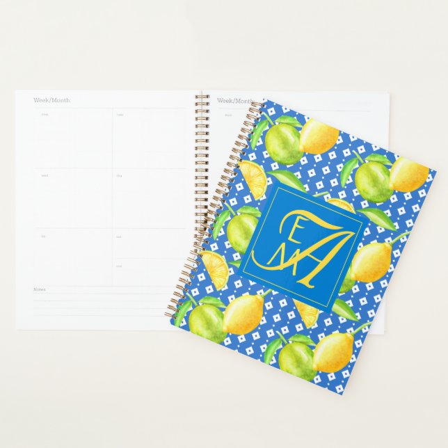 Lemon Tree Ocean Blue MONOGRAM (Devant avec enveloppe)