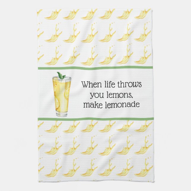 Lémonade Dans Une Serviette De Cuisine En Verre (Vertical)