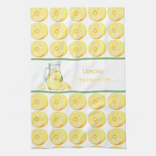 Lémonade Dans Une Serviette De Cuisine En Verre