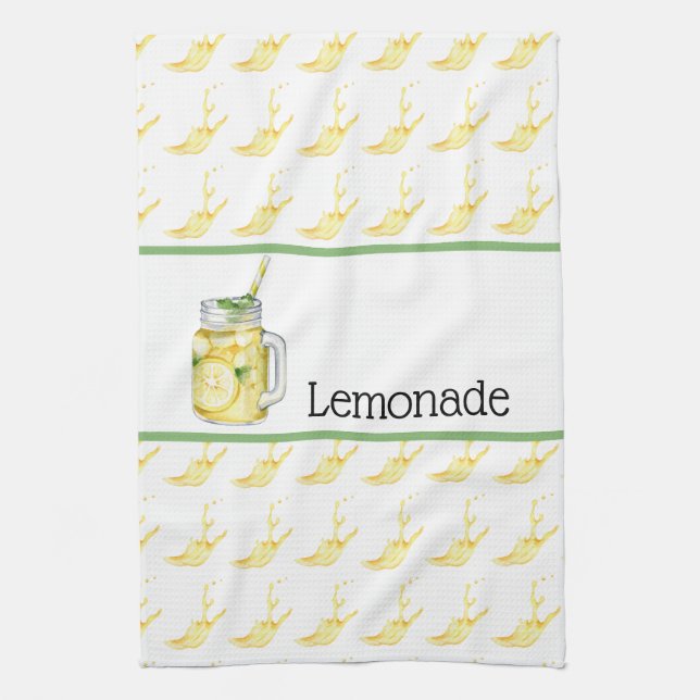 Lémonade Dans Une Serviette De Cuisine En Verre (Vertical)