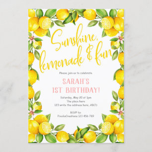 Lemonade de soleil, invitation au 1er anniversaire