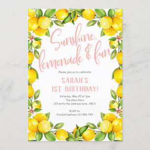 Lemonade de soleil, invitation au 1er anniversaire
