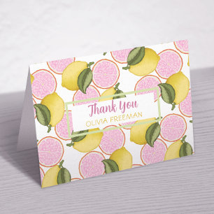 Lemonade rose Carte de remerciements d'anniversair