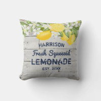 Lemonade Rustique Nom De Famille Jeu Oreiller
