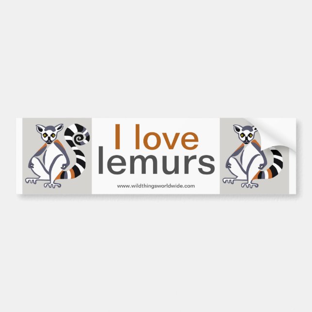 Lemur - bumper sticker (Devant)