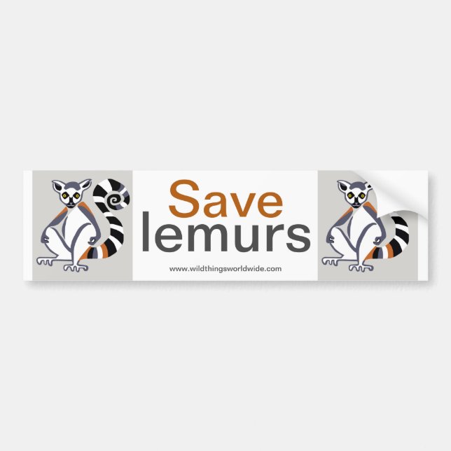 Lemur - bumper sticker (Devant)
