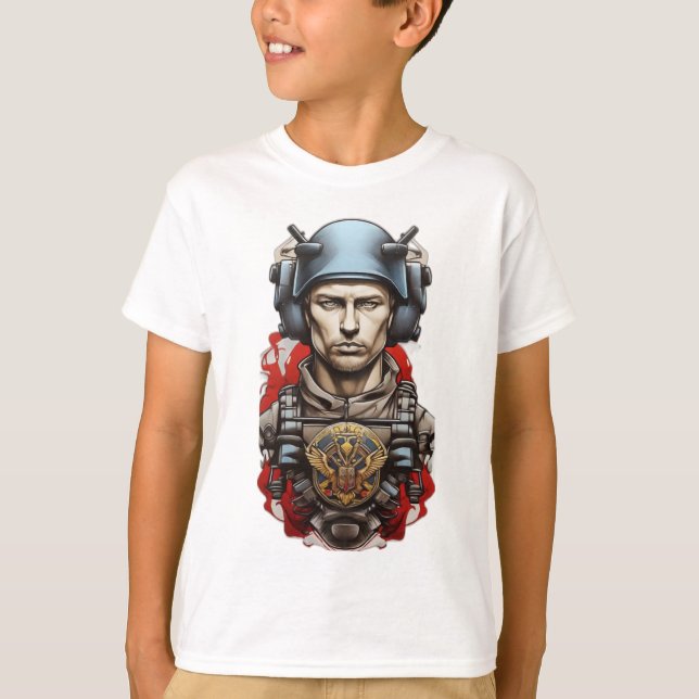 L'encre du guerrier : T-shirt de l'armée ukrainien (Devant)