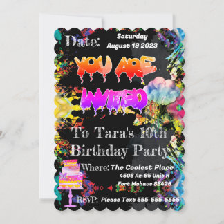 L'Endroit Le Plus Coolé Invitation Personnalisée