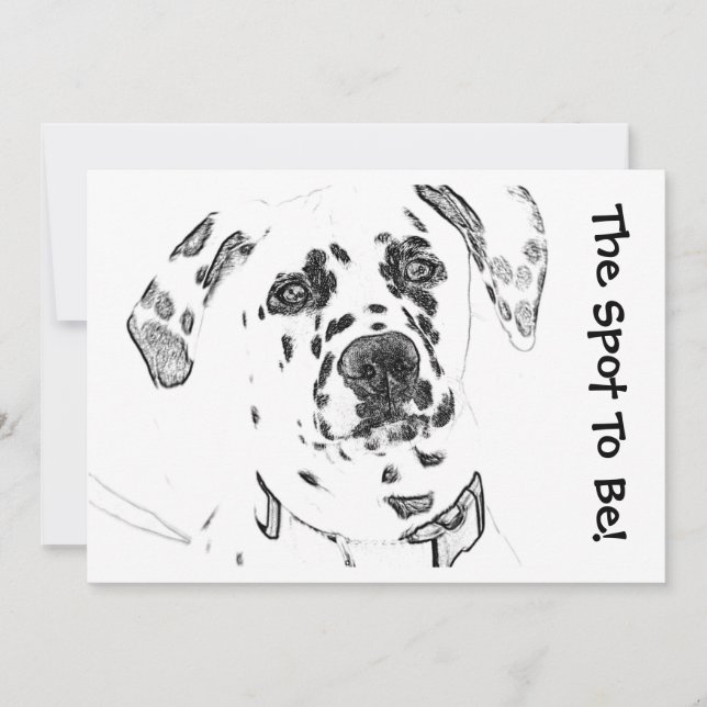 L'Endroit Pour Être Des Invitations Dalmatiennes (Devant)