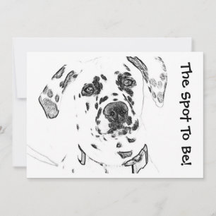L'Endroit Pour Être Des Invitations Dalmatiennes