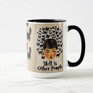 L'enfer est d'autres personnes Chat Mug pour les i