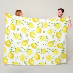 Lénons et feuilles toison couverture