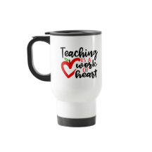 L'enseignement est un travail de tasse de voyage