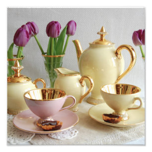 L'ensemble de café vintage et l'art de photo de