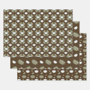 L'ensemble de papier d'enveloppement Lotus